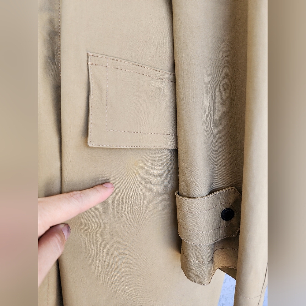 Men's Coach Khaki Tan Trench Coat Utility Jacket - Picture 7 of 17